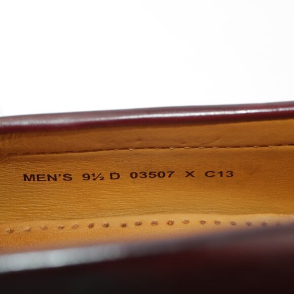 Cole Haan Mens Pinch Tassel Loafer Size 9.5 D Burgundy Moc Slip On Dress Shoe - Picture 12 of 12